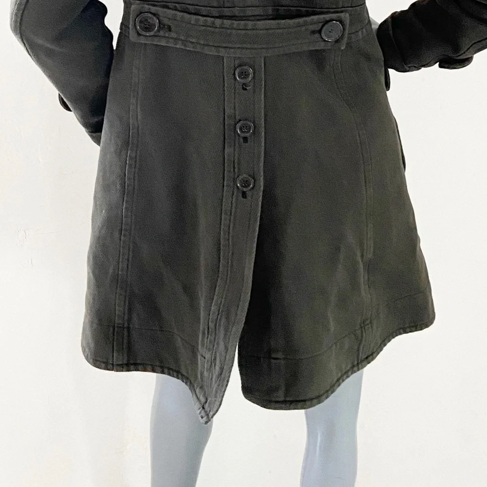 Marc Jacobs Military Green Heavy Cotton Coat Size Small (S) - Picture 3 of 9